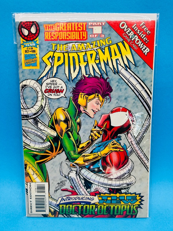 Photo 1 of 593936…1st appearance new lady Doctor Octopus Spiderman comic in plastic sleeve