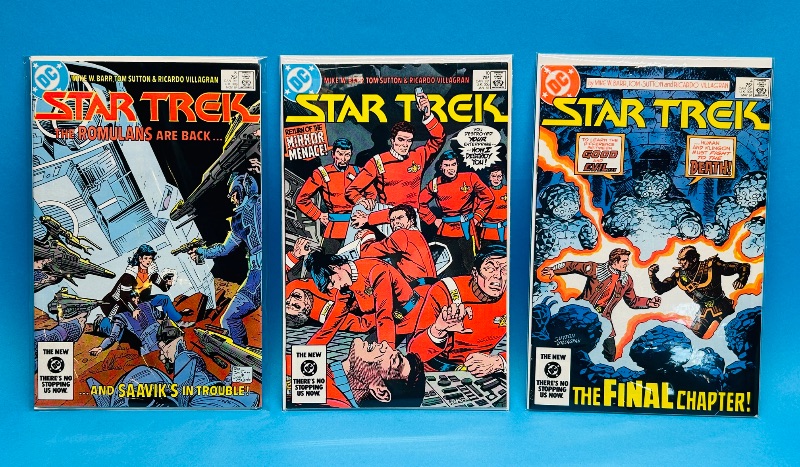 Photo 1 of 593940…3 vintage Star Trek  comics in plastic sleeves 