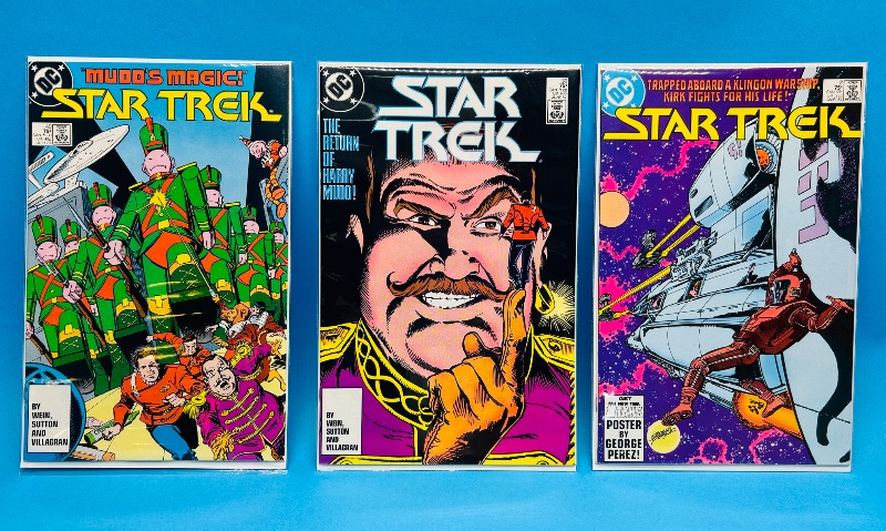Photo 1 of 593947… 3 vintage Star Trek comics in plastic sleeves