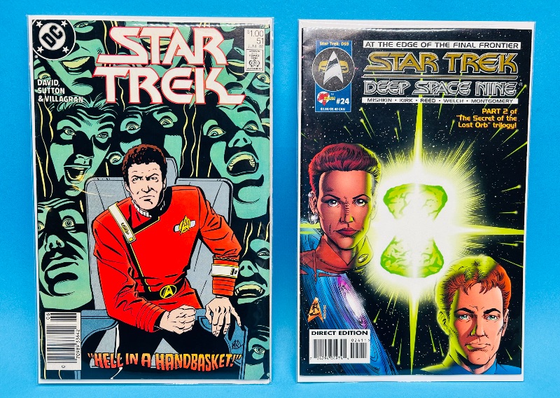 Photo 1 of 593948… 2 vintage Star Trek comics in plastic sleeves 