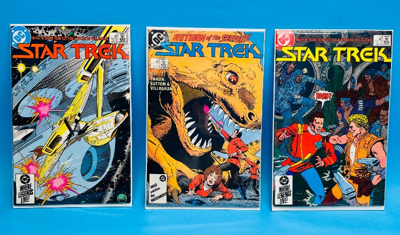 Photo 1 of 593949… 3 vintage Star Trek comics in plastic sleeves