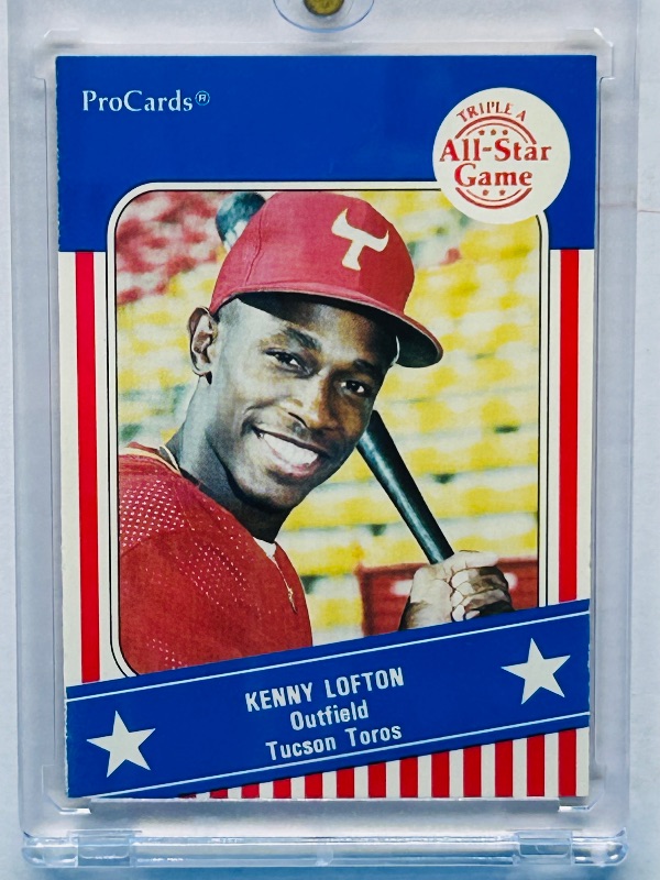 Photo 1 of 593984…Rookie Kenny Lofton card 52 in hard plastic case