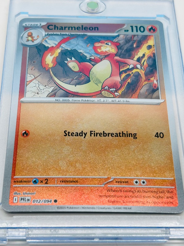 Photo 1 of 594022…Charmeleon holo  Pokemon card in hard plastic case