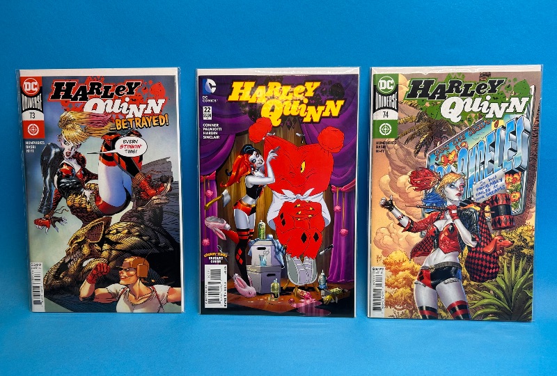 Photo 1 of 594038…3 Harley Quinn comics in plastic sleeves