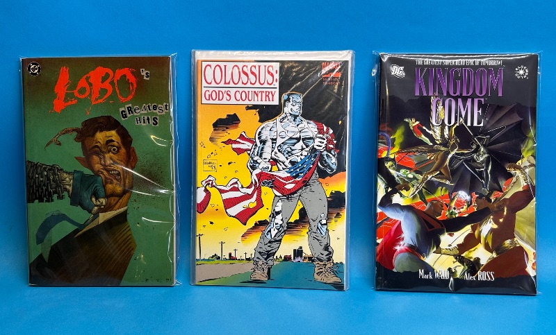 Photo 1 of 594048…3 softcover comic novels in plastic sleeves 