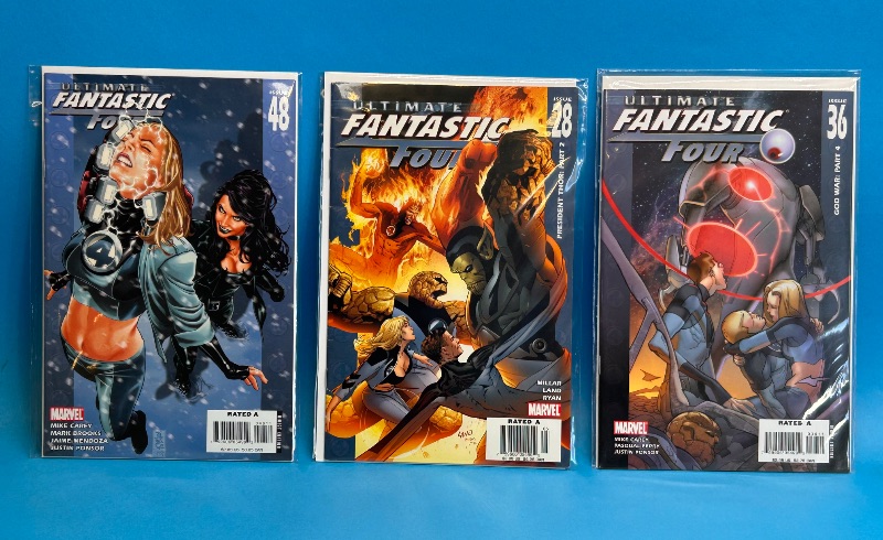 Photo 1 of 594059…3 fantastic four comics in plastic sleeves 