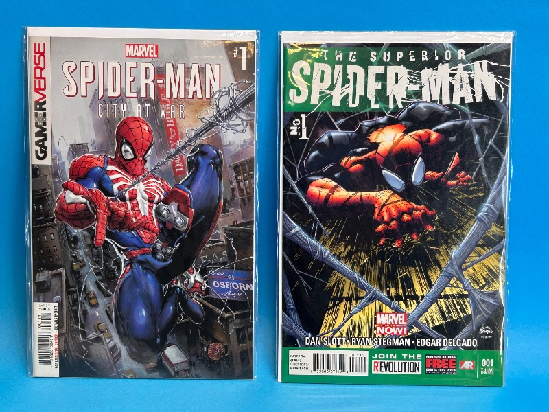 Photo 1 of 594064…2 Spider-Man comics in plastic sleeves