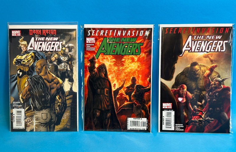 Photo 1 of 594065…3 Avengers comics in plastic sleeves 