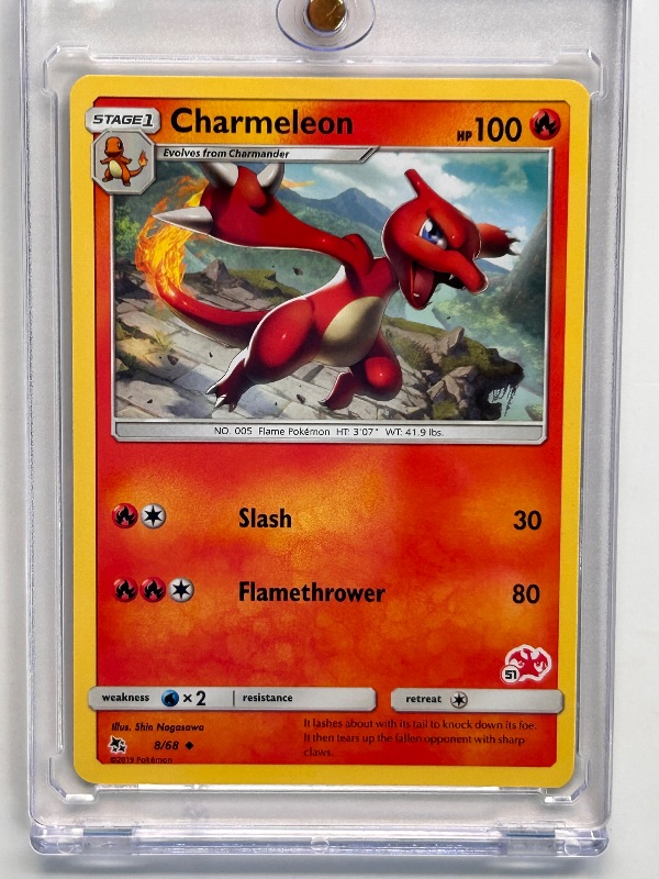 Photo 1 of 594077…Charmeleon Pokémon card in hard plastic case