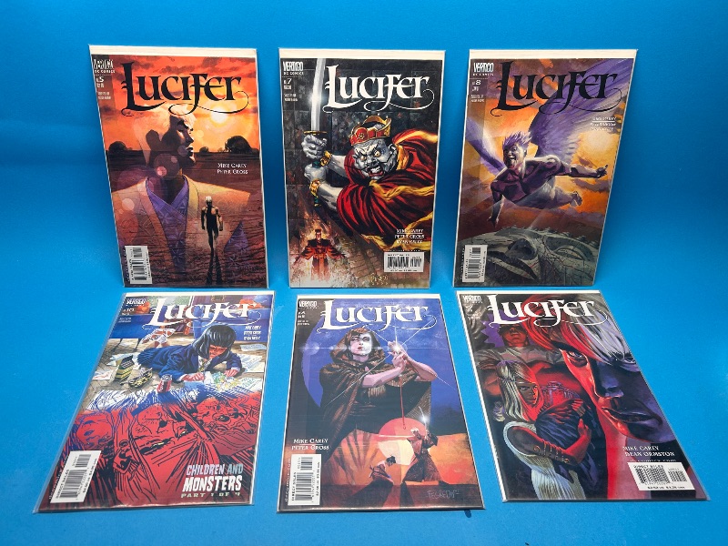Photo 1 of 594090…adults only-6 Lucifer comics in plastic sleeves- for mature readers 