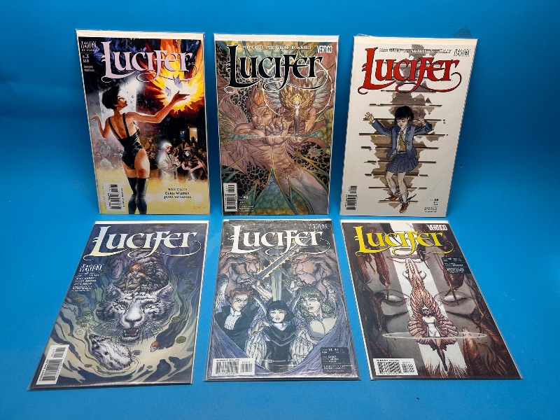 Photo 1 of 594091… adults only-6 Lucifer comics in plastic sleeves- for mature readers 