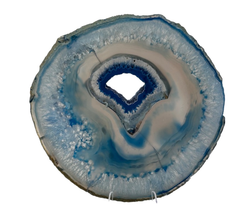 Photo 1 of 594095… 5” agate slice with stand in gift box