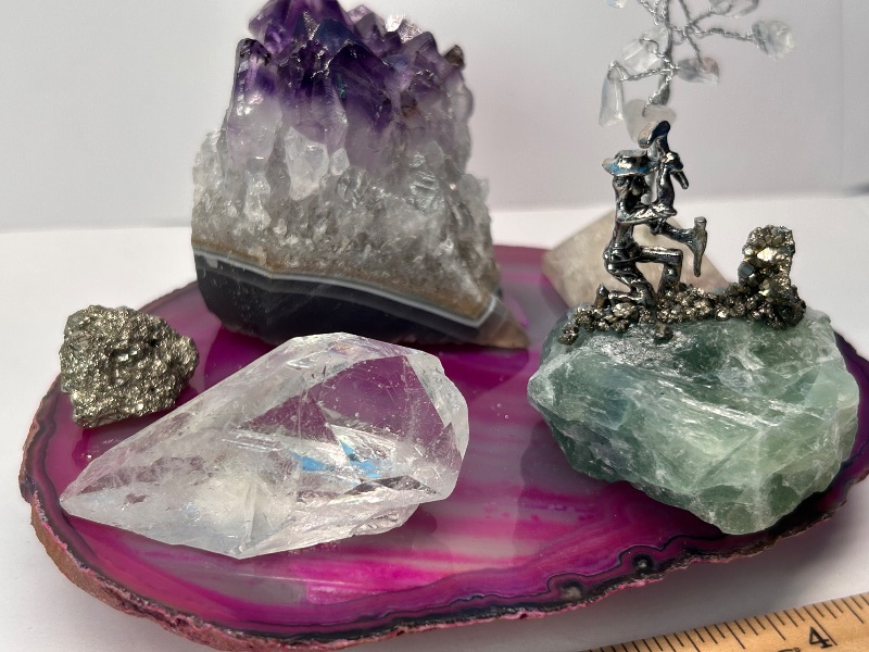 Photo 1 of 594096…rock collection on 6” agate base 