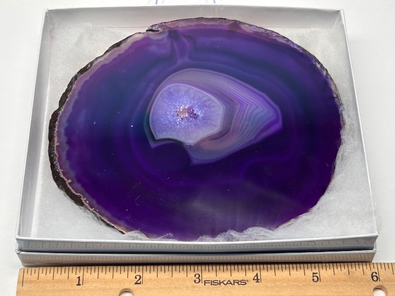 Photo 1 of 594098… 6” agate slice with stand in gift box