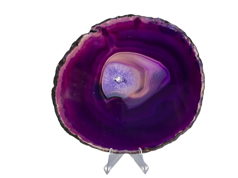 Photo 1 of 594098… 6” agate slice with stand in gift box