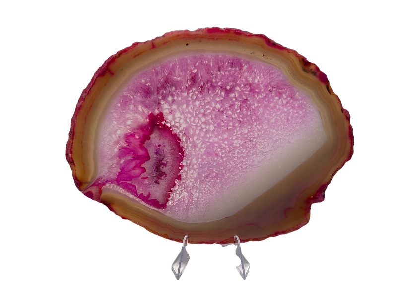 Photo 1 of 594100… 6” agate slice with stand in gift box