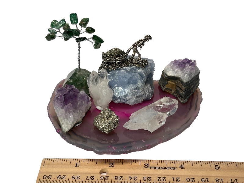 Photo 1 of 594101…rock collection on 6” agate slice