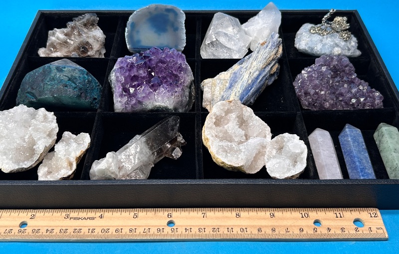 Photo 1 of 594103…large rock collection-amethyst, agate, smokey quartz, celestite and more