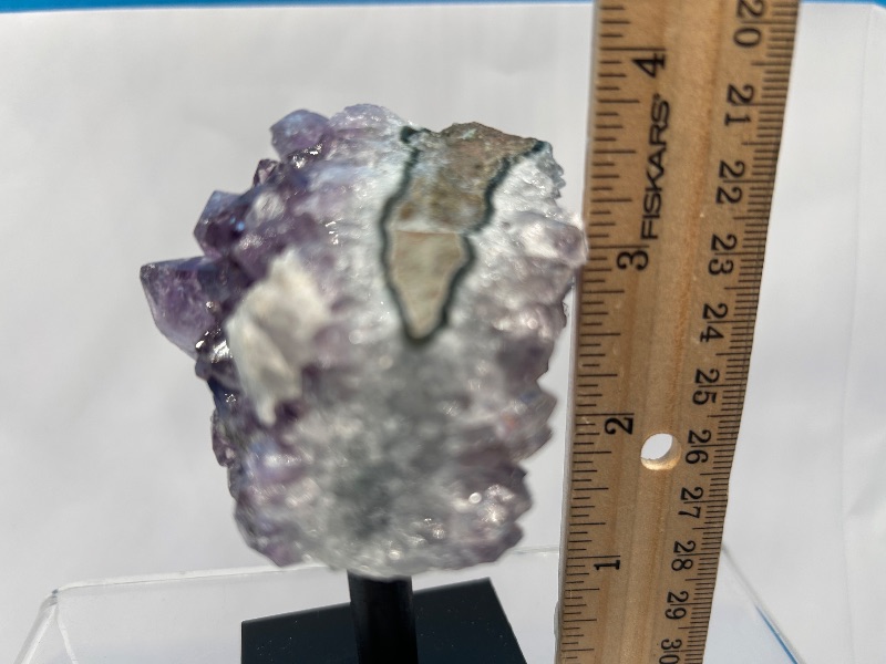 Photo 1 of 594107…4” amethyst crystal rock on display stand- height includes stand