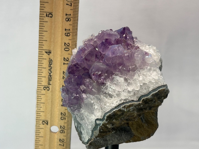 Photo 1 of 594109…4.5” amethyst crystal rock on display stand- height includes stand