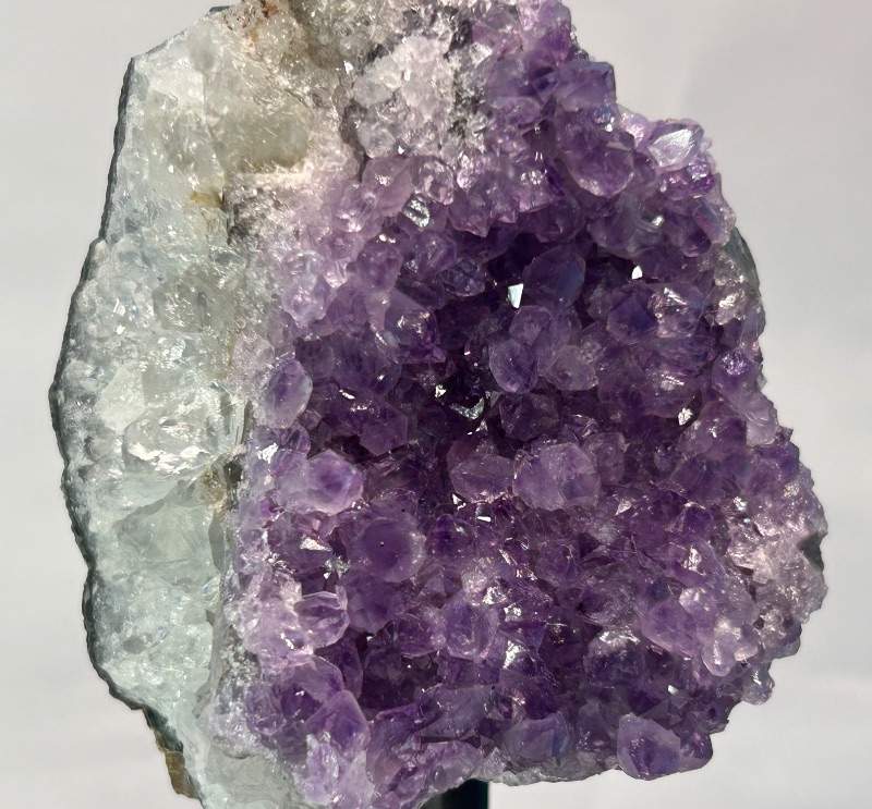 Photo 1 of 594110…5” amethyst crystal rock on display stand- height includes stand