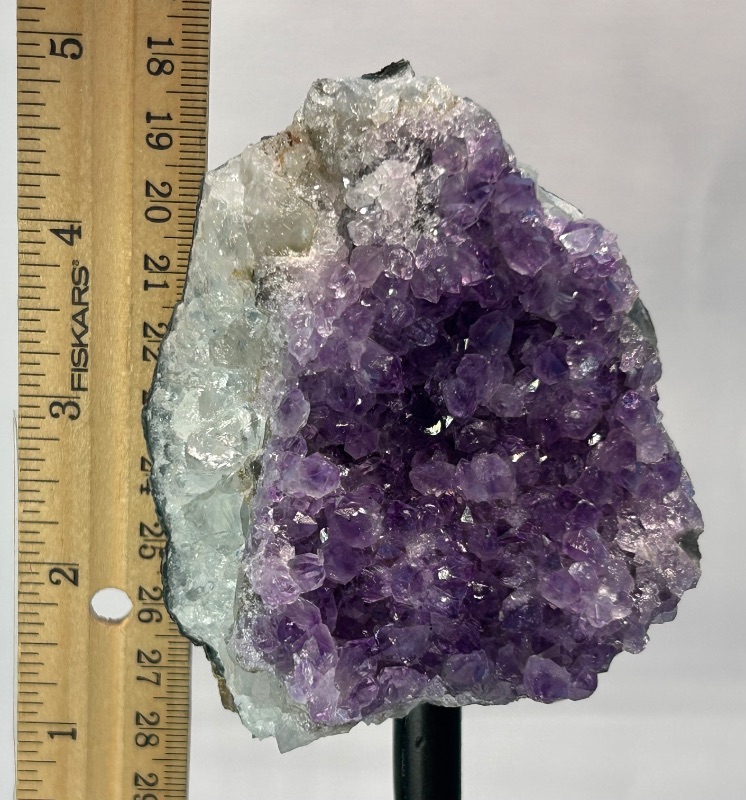 Photo 1 of 594110…5” amethyst crystal rock on display stand- height includes stand