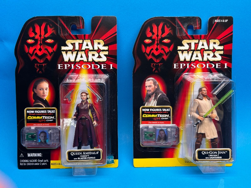 Photo 1 of 594138…2 Star Wars episode 1  figures