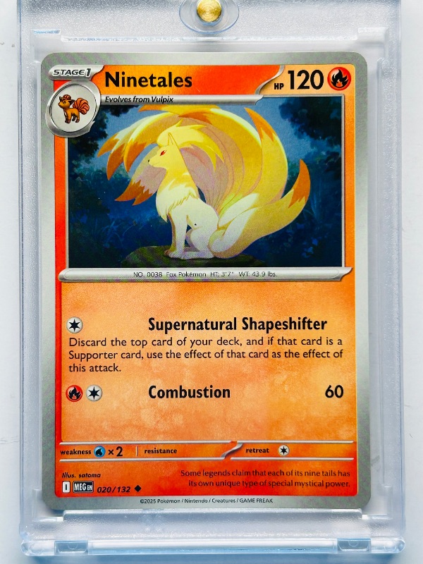 Photo 1 of 594294…Ninetales Pokémon card in hard plastic case