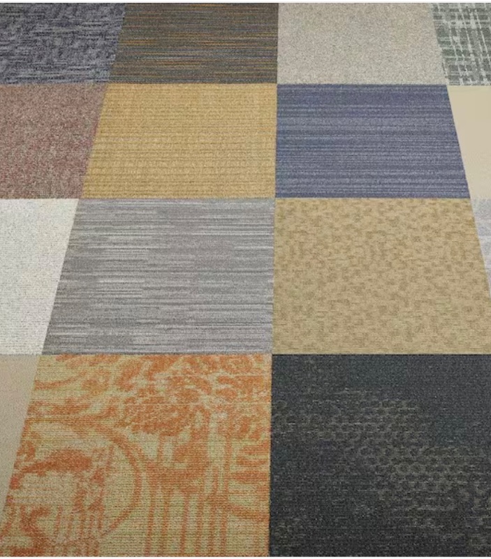 Photo 1 of 594709…like new-10 Traffic Master commercial self stick multi-colored carpet tiles 24”x24” covers 40 sq feet retail return
