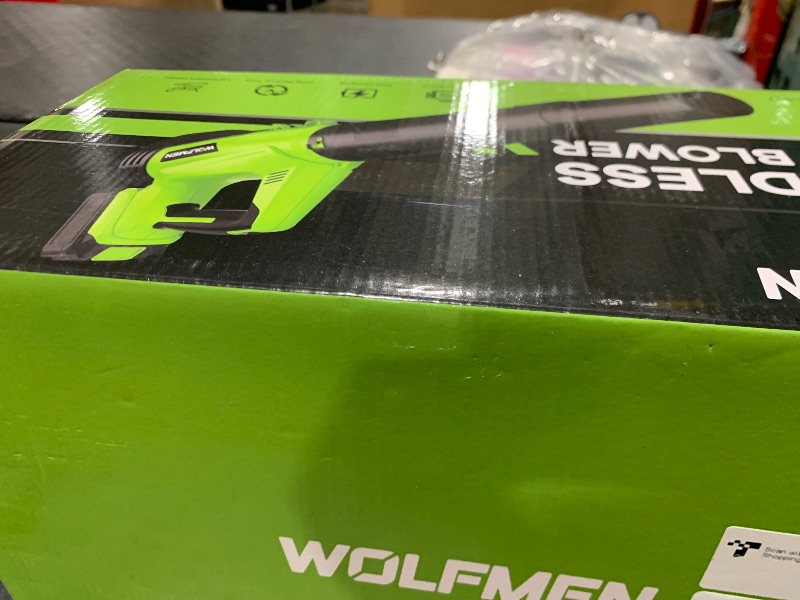 Photo 1 of Leaf Blower, Electric Cordless Leaf Blower with 2 Batteries and Charger, 2 Speed Mode, Lightweight Leaf Blowers for Blowing Leaves, Patio Cleaning, Lawn Care and Dust