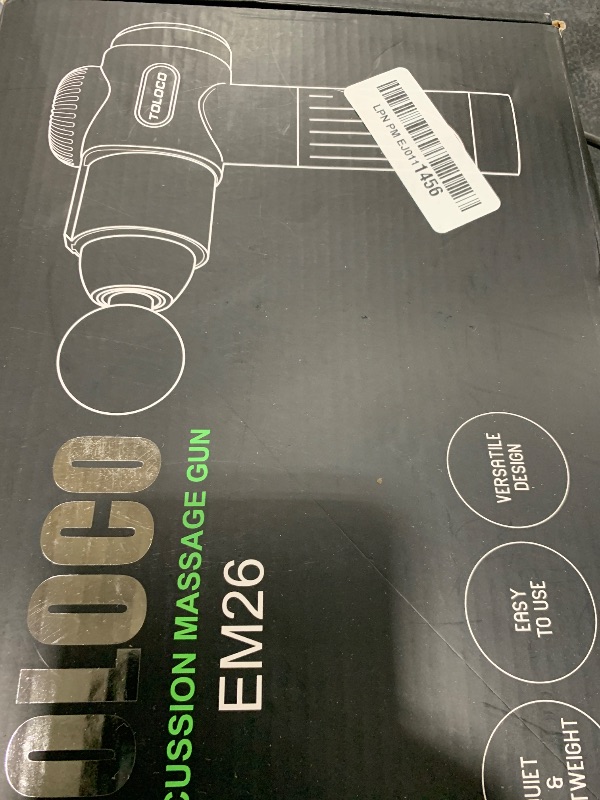 Photo 1 of TOLOCO Massage Gun, Deep Tissue Back Massage for Athletes for Pain Relief, Percussion Massager with 10 Massages Heads & Silent Brushless Motor, Gifts for Fathers Day, Black