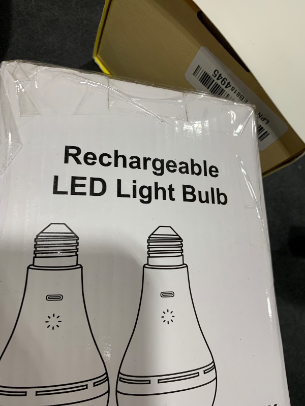 Photo 1 of Brightown E26 Rechargeable Light Bulb with Remote and Timer, Battery Backup Bulb for Sconces and Lamps, Hanging LED Light Bulb with Hook for Camping Tent, Dimmable, 3 Color Temperatures, 2 Pack