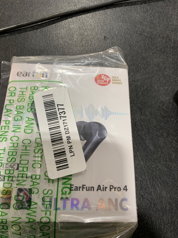 Photo 1 of EarFun Air Pro 4 Adaptive Hybrid Noise Canceling Wireless Earbuds, Qualcomm Snapdragon Sound, aptX™ Lossless, 6 Mics AI CVC 8.0 Call, LDAC Hi-Res Audio, 52H Playtime, Bluetooth 5.4, in-Ear Detection