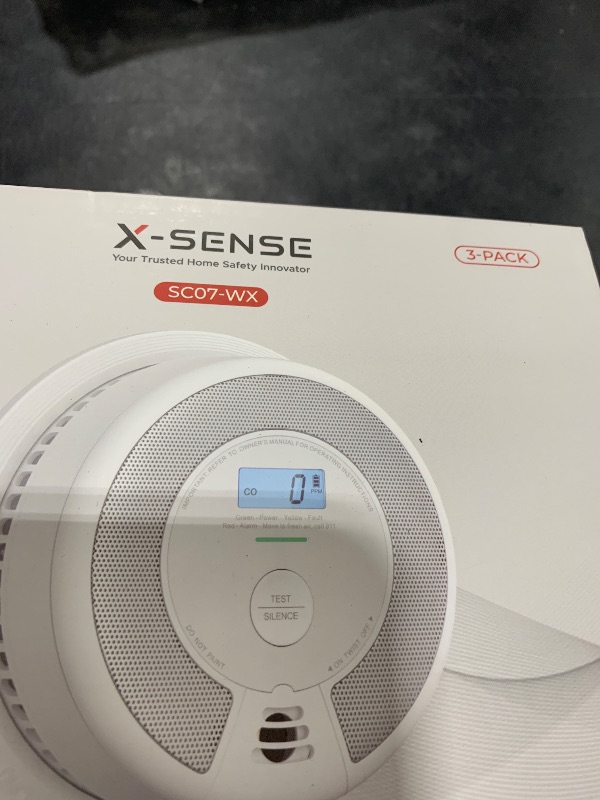 Photo 1 of X-Sense Smart Smoke Detector Carbon Monoxide Detector Combo with Replaceable Battery, Wi-Fi Smoke and Carbon Monoxide Detector with Real-Time App Notifications, SC07-WX, 3-Pack