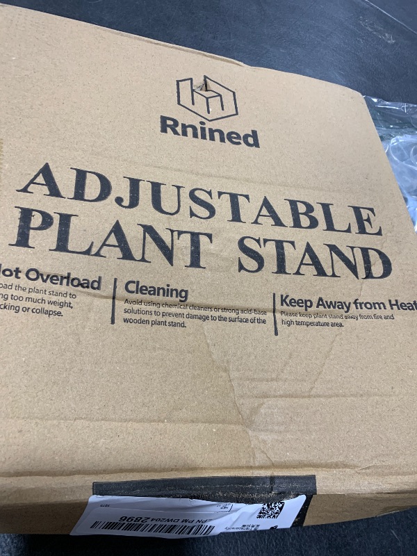 Photo 1 of Rnined Adjustable Plant Stand Indoor,Bamboo Mid Century Modern Plants Stands, Stable Plant Holder,Fit 8 9 10 11 12 inch Pots (Pot & Plant Not Included)
