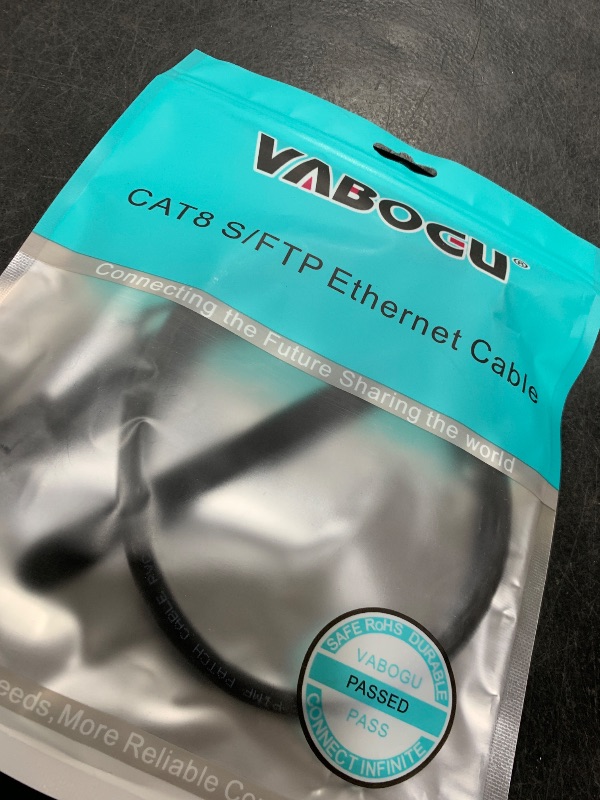 Photo 1 of Cat 8 Ethernet Cable, 1.5Ft 3Ft 6Ft 10Ft 15Ft 20Ft 30Ft 40Ft 50Ft 60Ft 100Ft Heavy Duty High Speed Internet Network Cable, Professional LAN Cable Shielded in Wall, Indoor&Outdoor