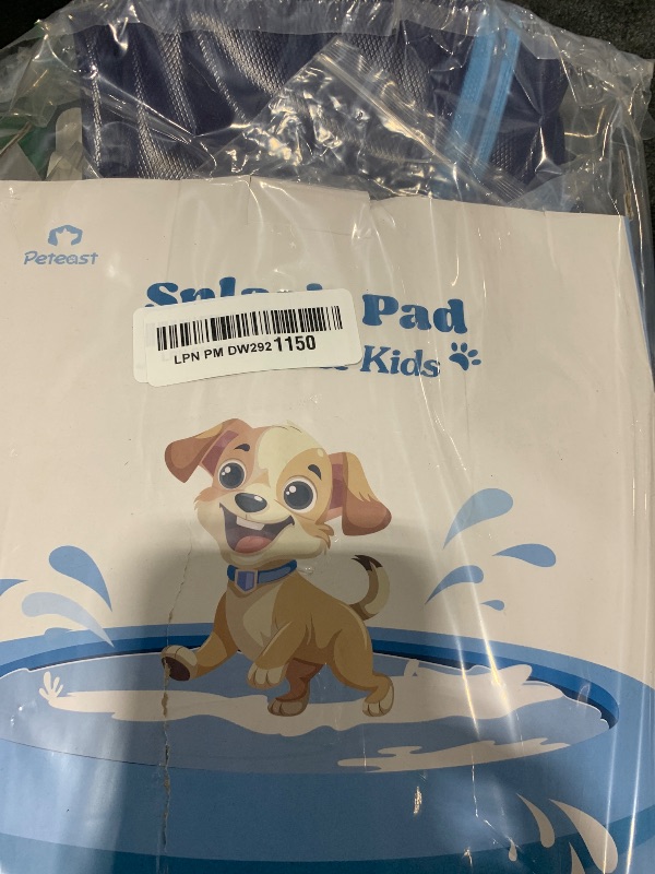 Photo 1 of Peteast Dog Splash Pad 51" Anti-Slip Dog Pool for Large Dogs 0.58 mm Thick Dog Sprinkler Outdoor Dog Toys - Dog Accessories for Large Dogs