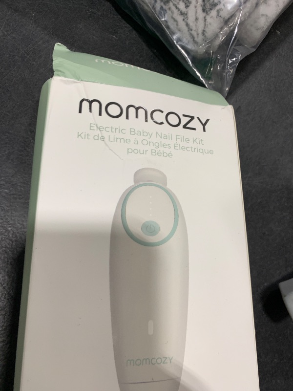 Photo 1 of Momcozy Baby Nail File Electric, Gentle Baby Nail Trimmer Electric Rechargeable, Baby Nail Clipper Electric, 7 Grinding Head Replacement Pads