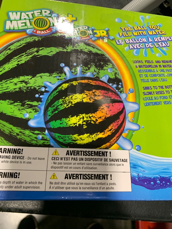 Photo 1 of Watermelon Ball Pool Toys for Adults and Family - 2 Pack of 6 1/2" & 9" Kids, Teens, Everyone Swimming Games, Water Football, Tag, Diving Beach Play Fun Accessories
