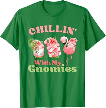 Photo 1 of Chillin with my gnomies Tropical gnomes with a flamingo T-Shirt Woman L