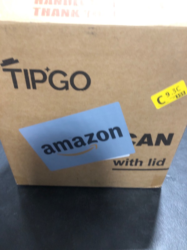 Photo 1 of TIPGO Slim Bathroom Trash Can with Lid Soft Close, 6 Liter / 1.6 Gallon Stainless Steel Garbage Can with Removable Inner Bucket, Step Pedal, Small Trash Cans for Bedroom, Office, Kitchen (Black Gold)