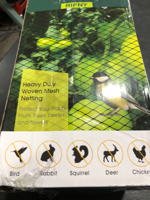 Photo 1 of Bird Netting for Garden - 13 x 40 FT Heavy Duty Anti Bird Netting Mesh with Ties and Landscape Staples for Vegetable, Fruit Trees & Other Plants, Lasting Against Birds Deer Squirrels and Poultry