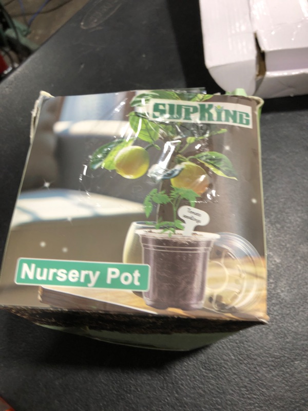 Photo 1 of SupKing Clear Nursery Pots 5/4/3.5 Inch Plastic Seed Starter Plant Flower Pot with Drainage Holes for Transplanting Succulents Cuttings Seedlings15 Labels (12Pcs)