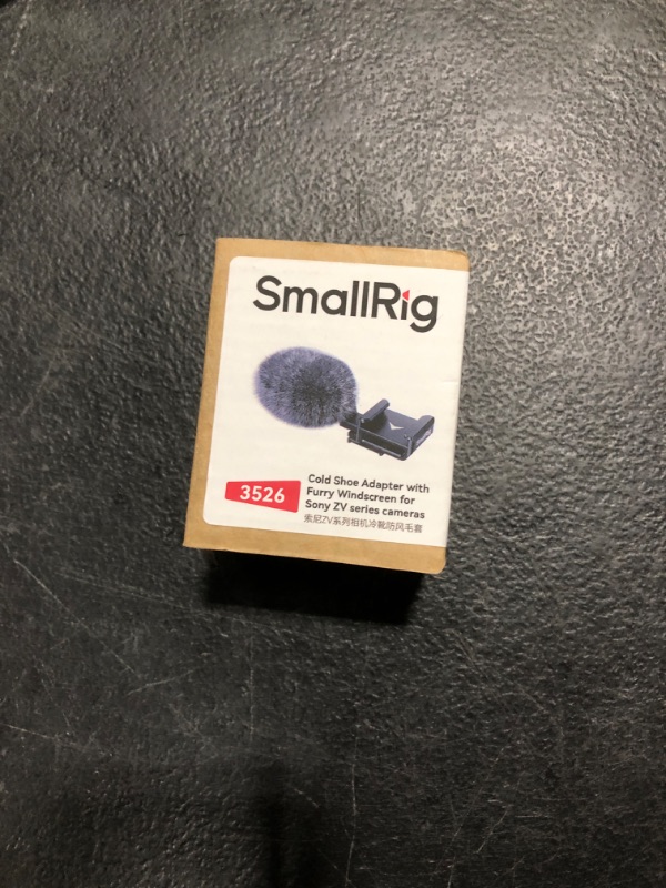 Photo 1 of SmallRig Cold Shoe Adapter with Wind Muff Windshield for Sony ZV-1F / ZV-E10 / ZV-1 / ZV-E1 / ZV-1 II, Wind Furry for Light Microphone Attachment - 3526