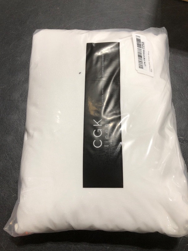 Photo 1 of Cal King 6 Piece Sheet Set - Comfy Breathable & Cooling - Soft Hotel Luxury Bedding Set with 8-16 Inch Deep Pockets - 1 Flat & 1 Fitted Sheet & 4 Pillowcases - Wrinkle Free & Easy Care - Antique White