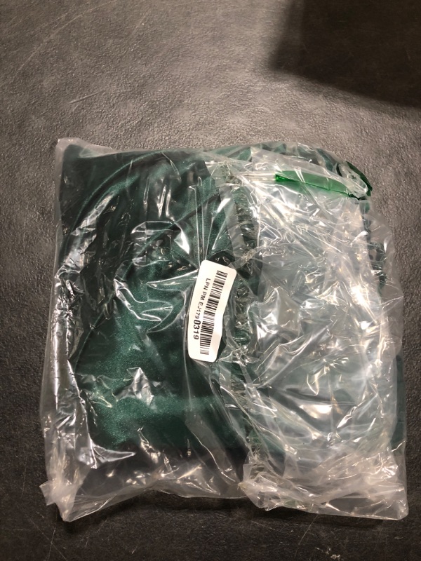 Photo 1 of Miusol Women's Sexy Off Shoulder Satin High Split Ruched Style Evening Party Maxi Dress (Medium, Dark Green)