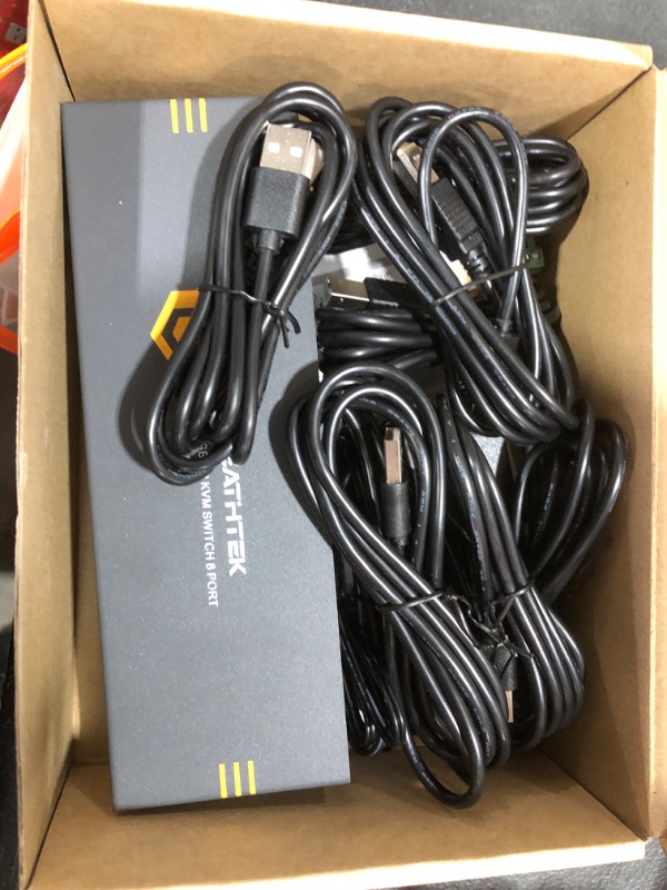 Photo 1 of HDMI KVM Switch 8 Port, 4K@30Hz KVM Switch 8 Computers Share 1 Monitor and Keyboard & Mouse, with USB 2.0 Ports, Support Button Switch & Hotkey Switch & RS232, Adaptive EDID, Plug and Play