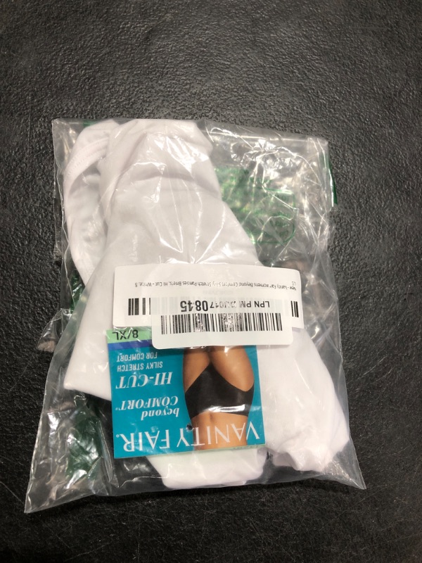 Photo 1 of Vanity Fair womens Beyond Comfort Silky Stretch Panties Briefs, Hi Cut - White, 8 US