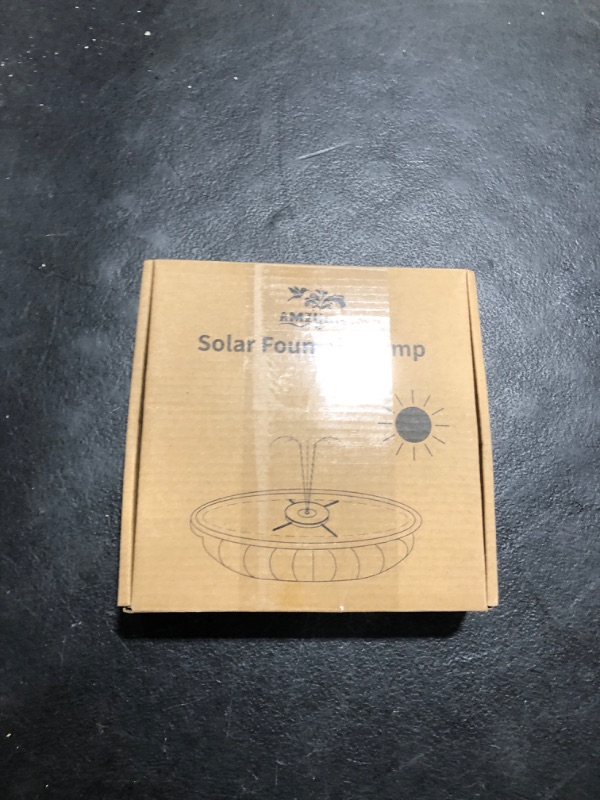 Photo 1 of AMZtime 1.4W Solar Bird Bath Fountain with 4 Fixed Rods, Solar Fountain Pump with Upgraded Solar Panels, Solar Powered Floating Water Fountain Pump for Bird Bath, Ponds, Garden, Fish Tank and Outdoor