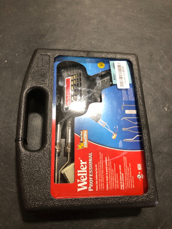 Photo 1 of Weller 260 Watt & 200W Professional Soldering Gun Kit with Three Tips and Solder in Carrying Case | D550PK